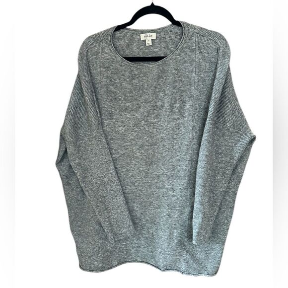 Style & Co. Mixed-Rib Tunic Sweater. Gray/white blend. Women’s Size XXL. - Picture 2 of 7